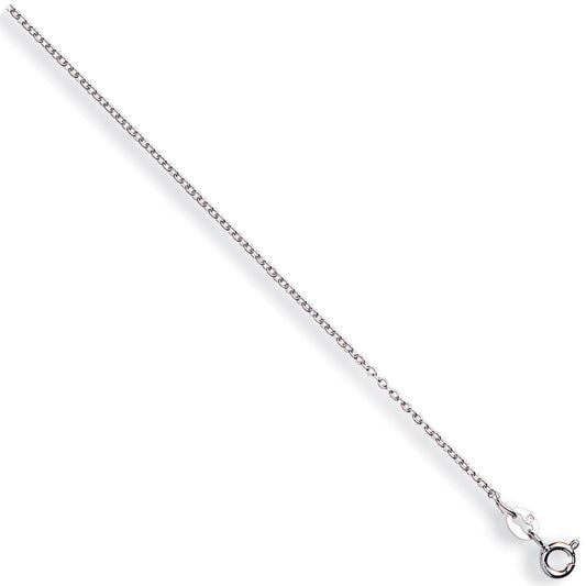 9ct White Gold 1.5mm Belcher Chain - FJewellery