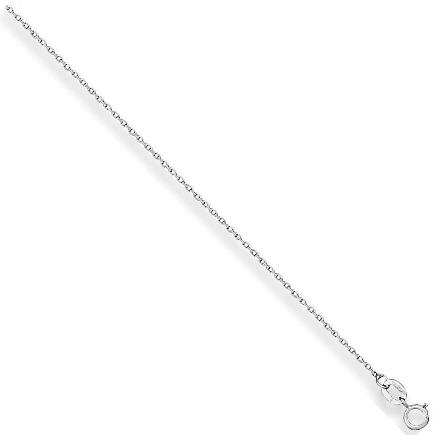 9ct White Gold 1mm Classic Trace Chain - FJewellery