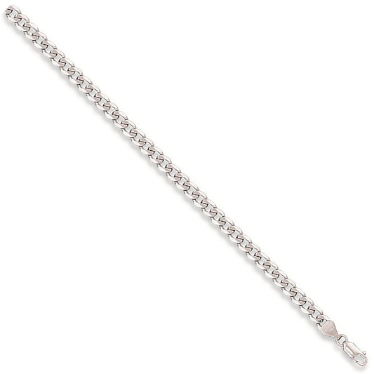 9ct White Gold 3mm Curb Chain - FJewellery