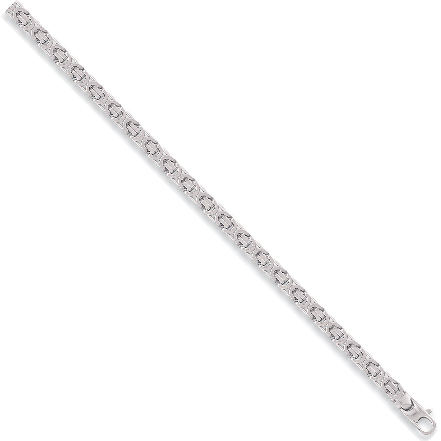 9ct White Gold Byzantine Chain 6mm - FJewellery