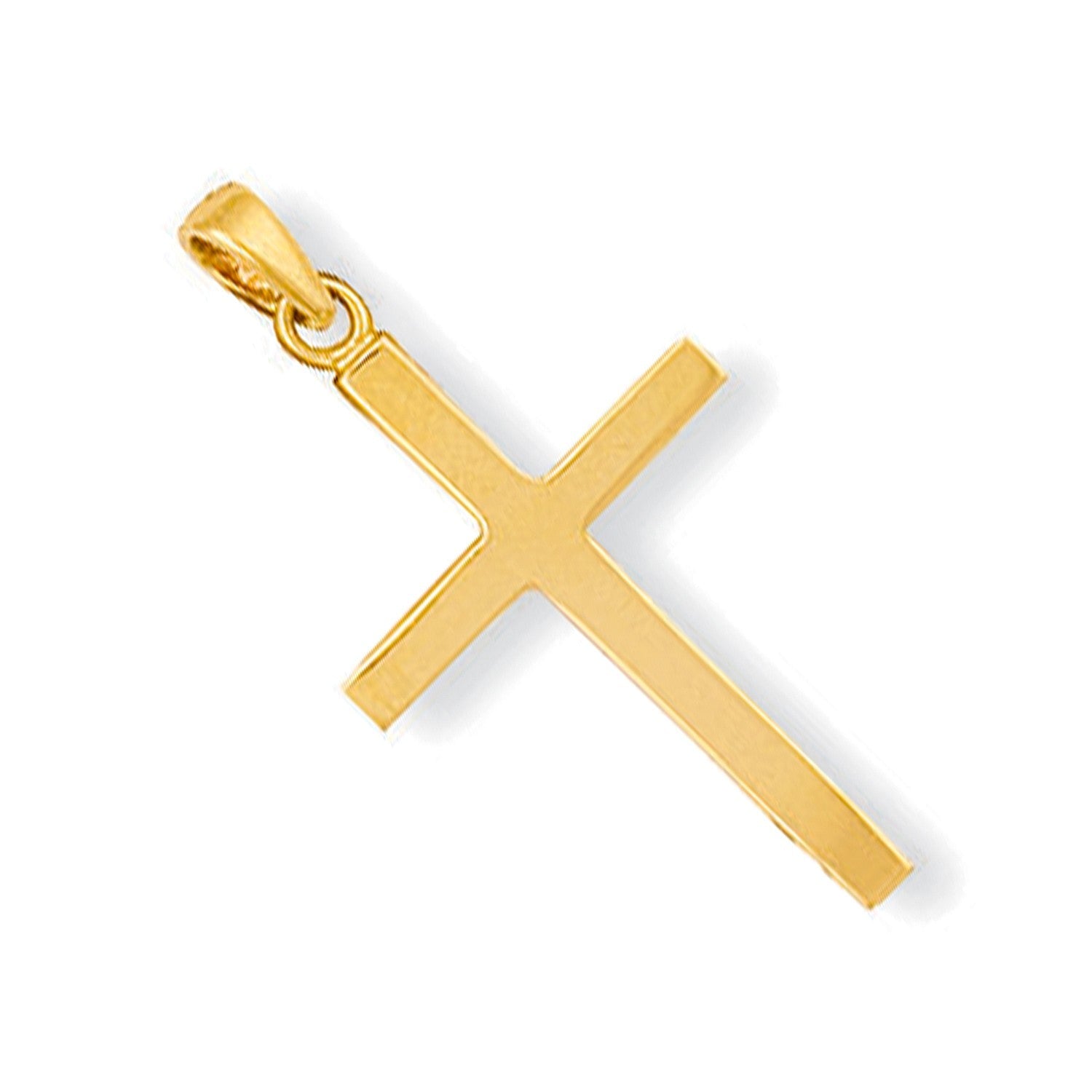 9ct Y Gold Plain Cross - FJewellery