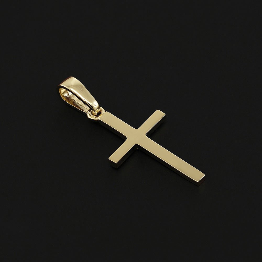 9ct Y Gold Plain Cross - FJewellery
