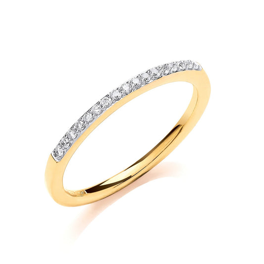9ct Yellow Gold 0.10ct Eternity Ring - FJewellery