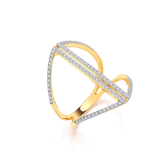 9ct Yellow Gold 0.20ct Dress Ring - FJewellery