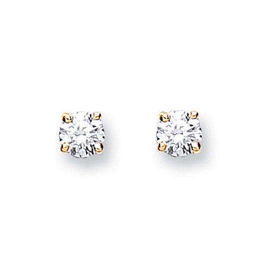 9ct Yellow Gold 0.25ct Claw Set Diamond Stud Earrings - FJewellery