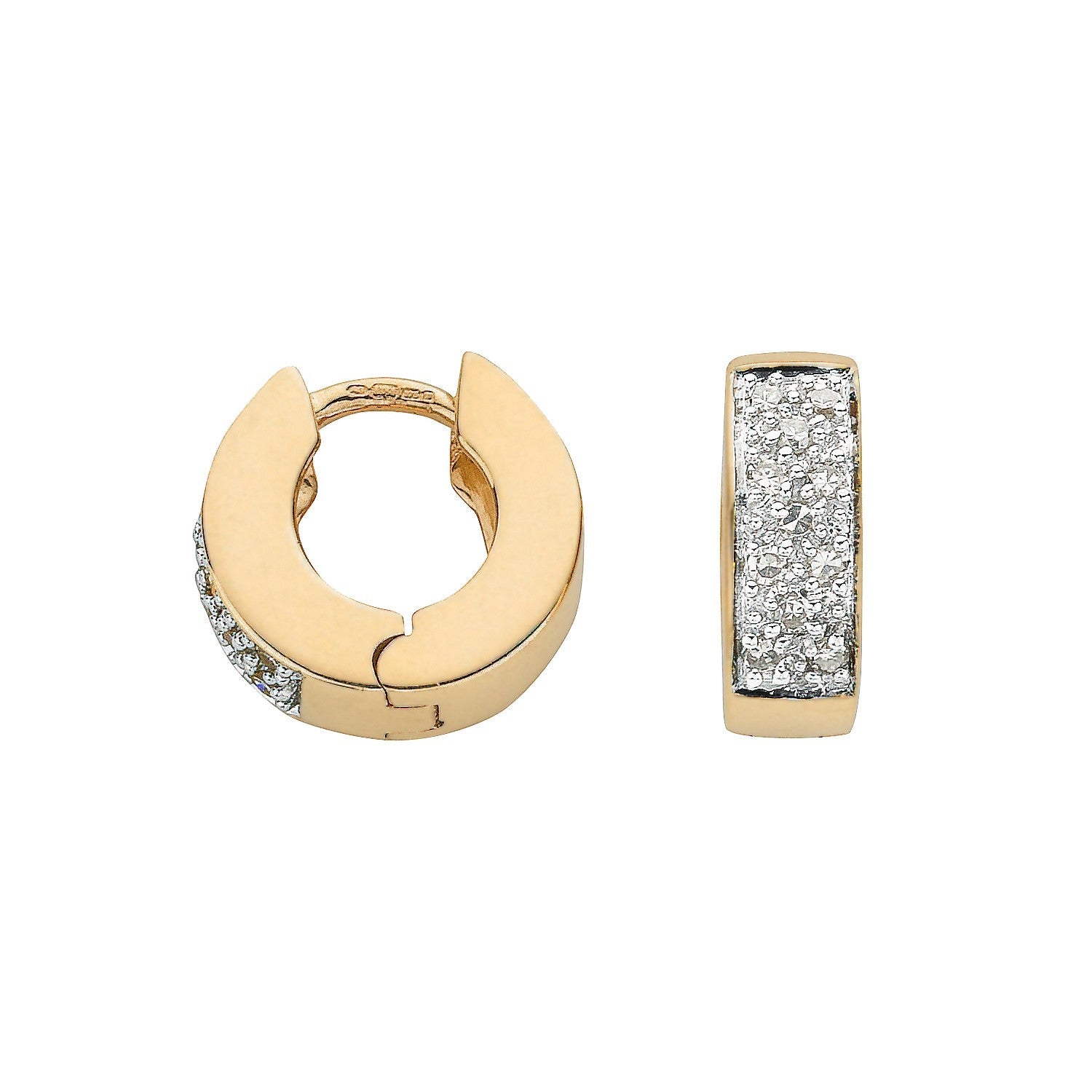 9ct Yellow Gold 0.25ct Diamond Earrings - 4mm - FJewellery