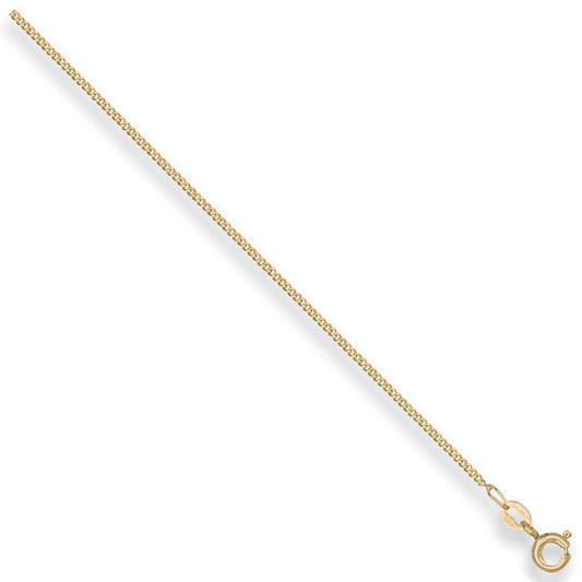 9ct Yellow Gold 1.2mm Curb Chain - FJewellery
