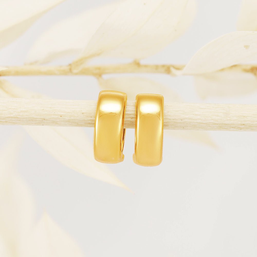 9ct Yellow Gold 13.3mm Hinged Huggies - FJewellery