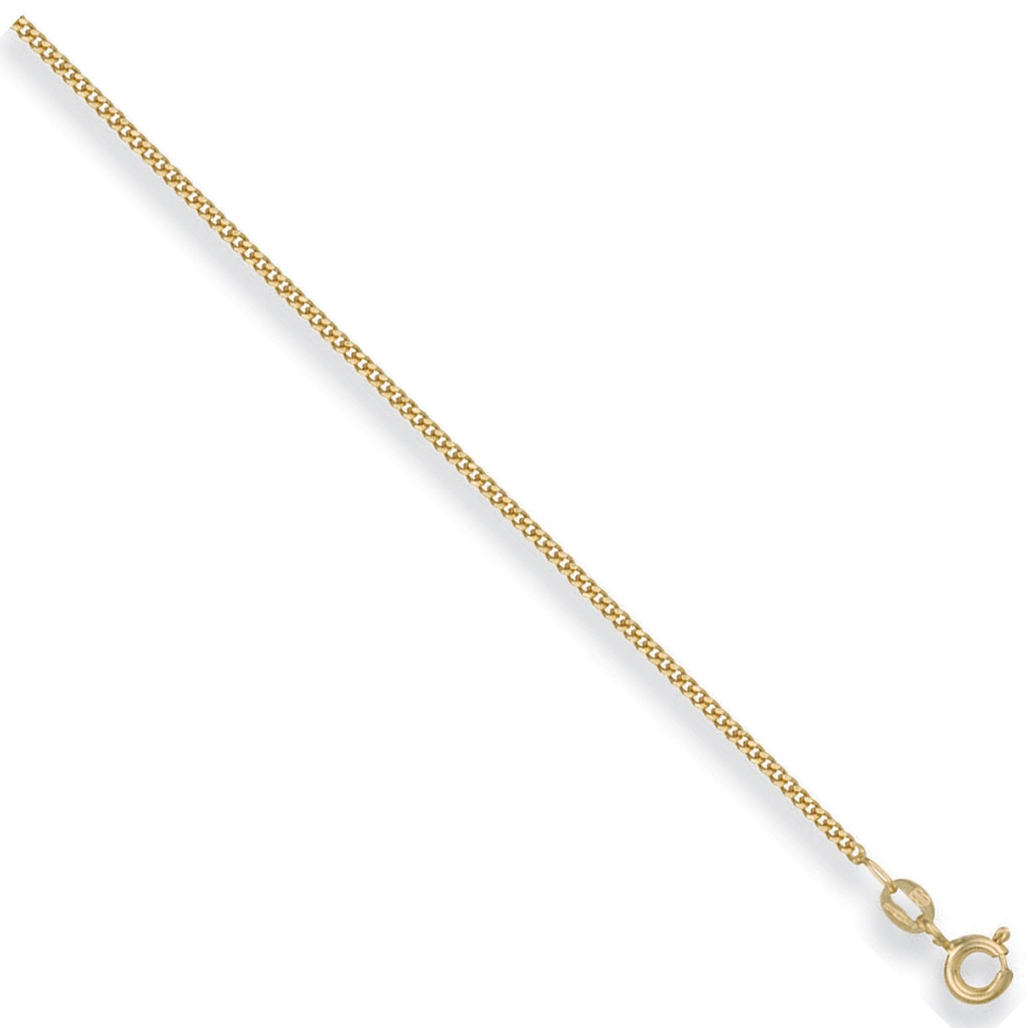 9ct Yellow Gold 1.5mm Classic Curb Chain - FJewellery