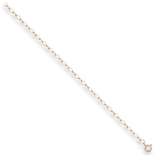 9ct Yellow Gold 1.5mm Oval Belcher Chain - FJewellery