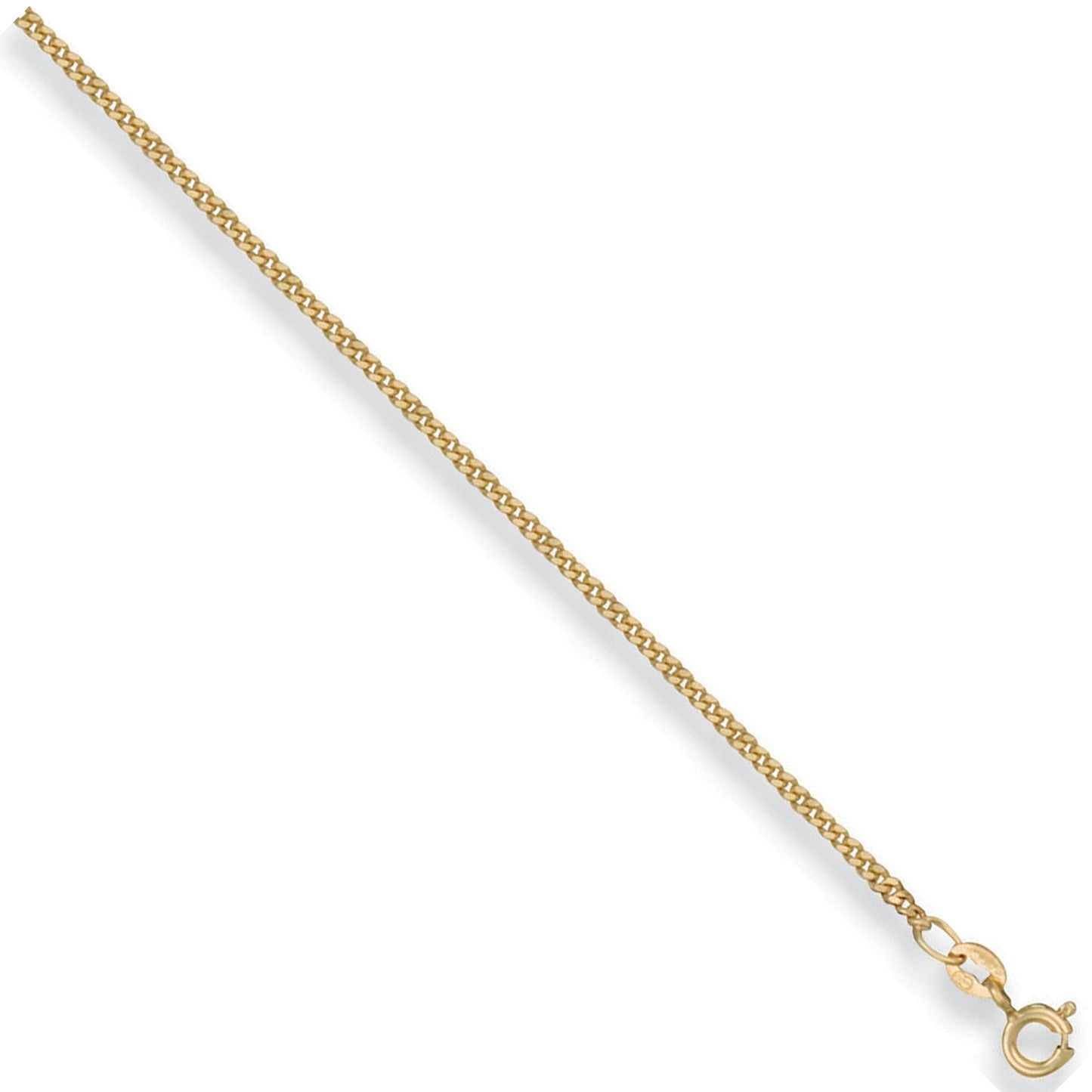 9ct Yellow Gold 1.7mm Curb Chain - FJewellery
