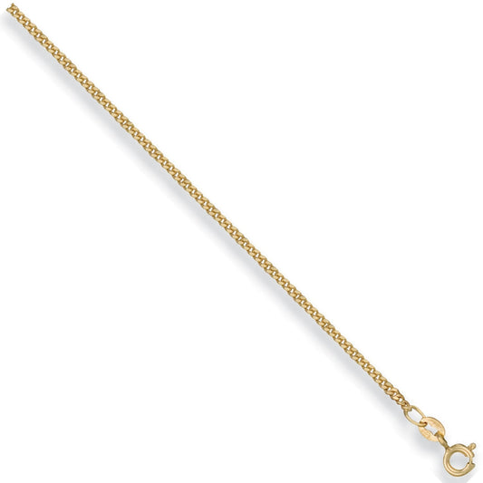 9ct Yellow Gold 1.7mm Curb Chain - FJewellery