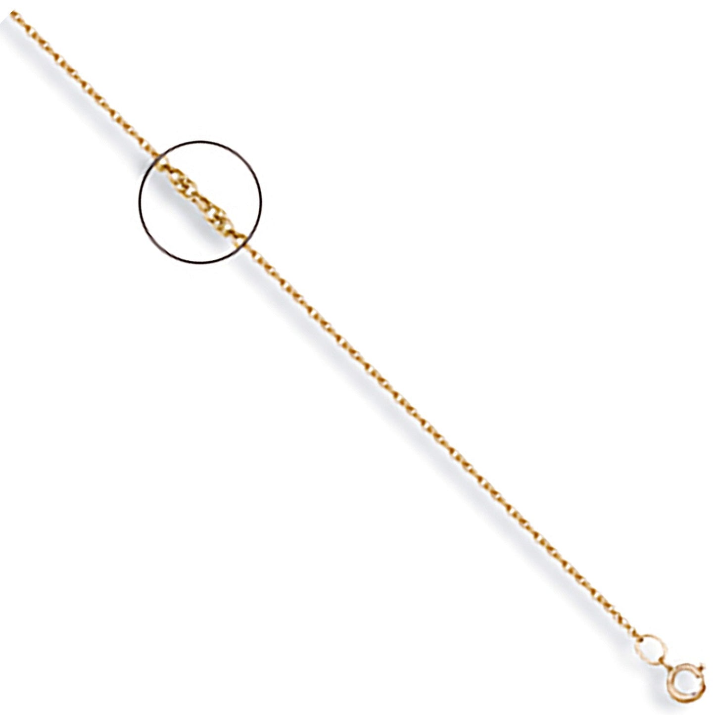 9ct Yellow Gold 1mm Prince Of Wales Chain - FJewellery