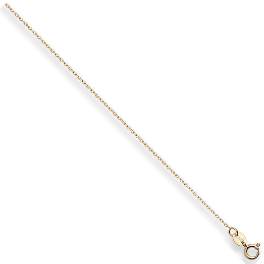 9ct Yellow Gold 1mm Trace Chain - FJewellery