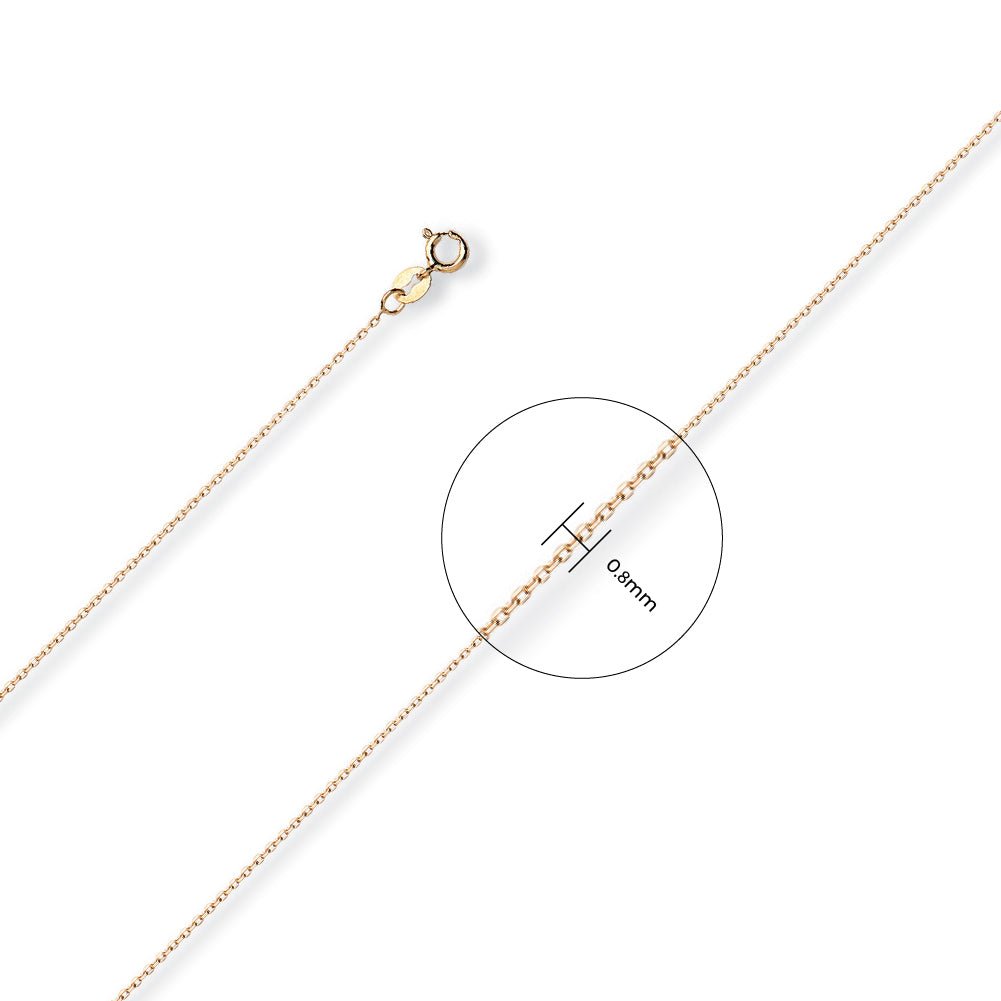 9ct Yellow Gold 1mm Trace Chain - FJewellery