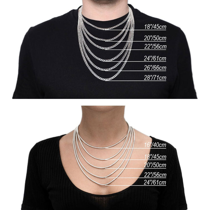 Two 24 Inch Chain Stack 24 Inch Gold Chain For Pendant UK | 9 Carat 24
