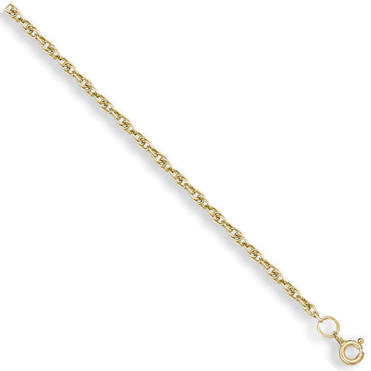 9ct Yellow Gold 2.5mm Prince Of Wales Chain - FJewellery