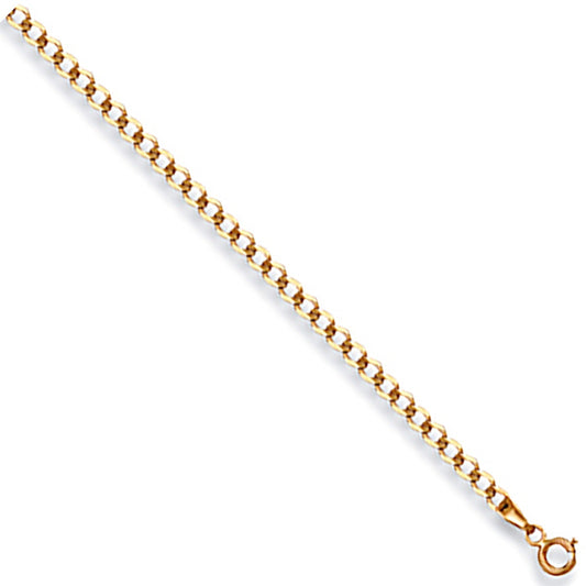 9ct Yellow Gold 2.7mm Curb Chain - FJewellery