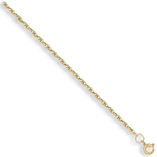 9ct Yellow Gold 2mm Prince Of Wales Chain - FJewellery