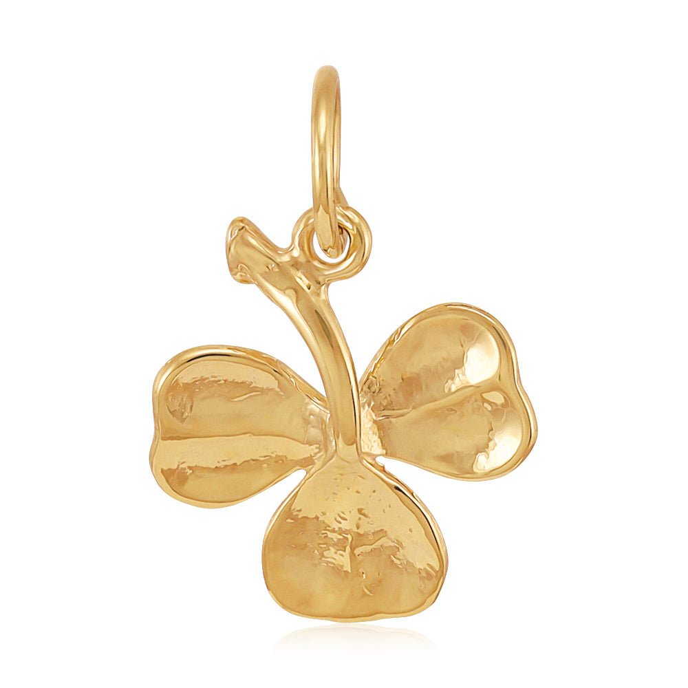 9ct Yellow Gold 3 Leaf Clover Pendant - FJewellery