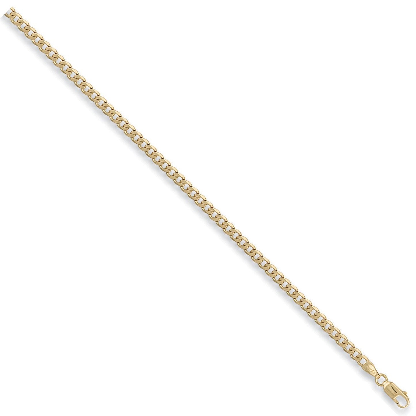 9ct Yellow Gold 3.8mm Curb Chain - FJewellery