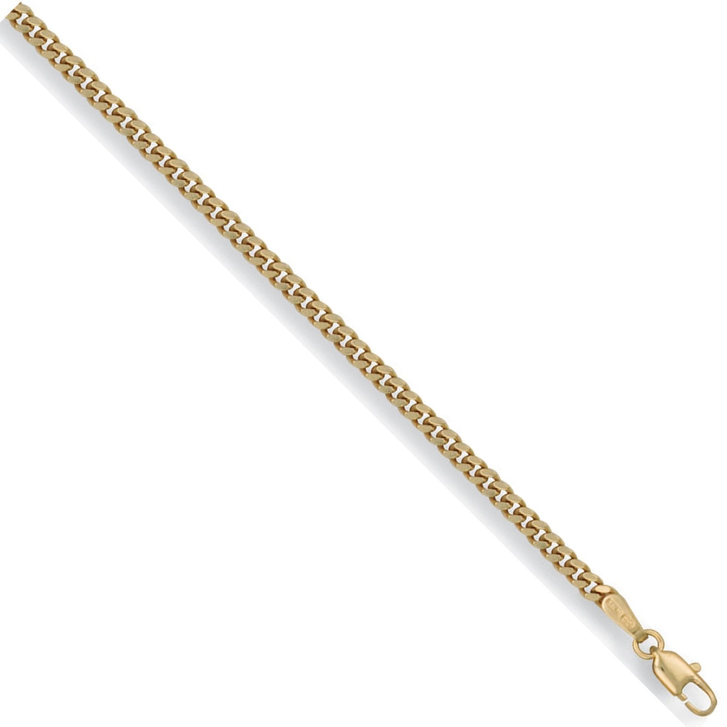 9ct Yellow Gold 3mm Cuban Chain - FJewellery