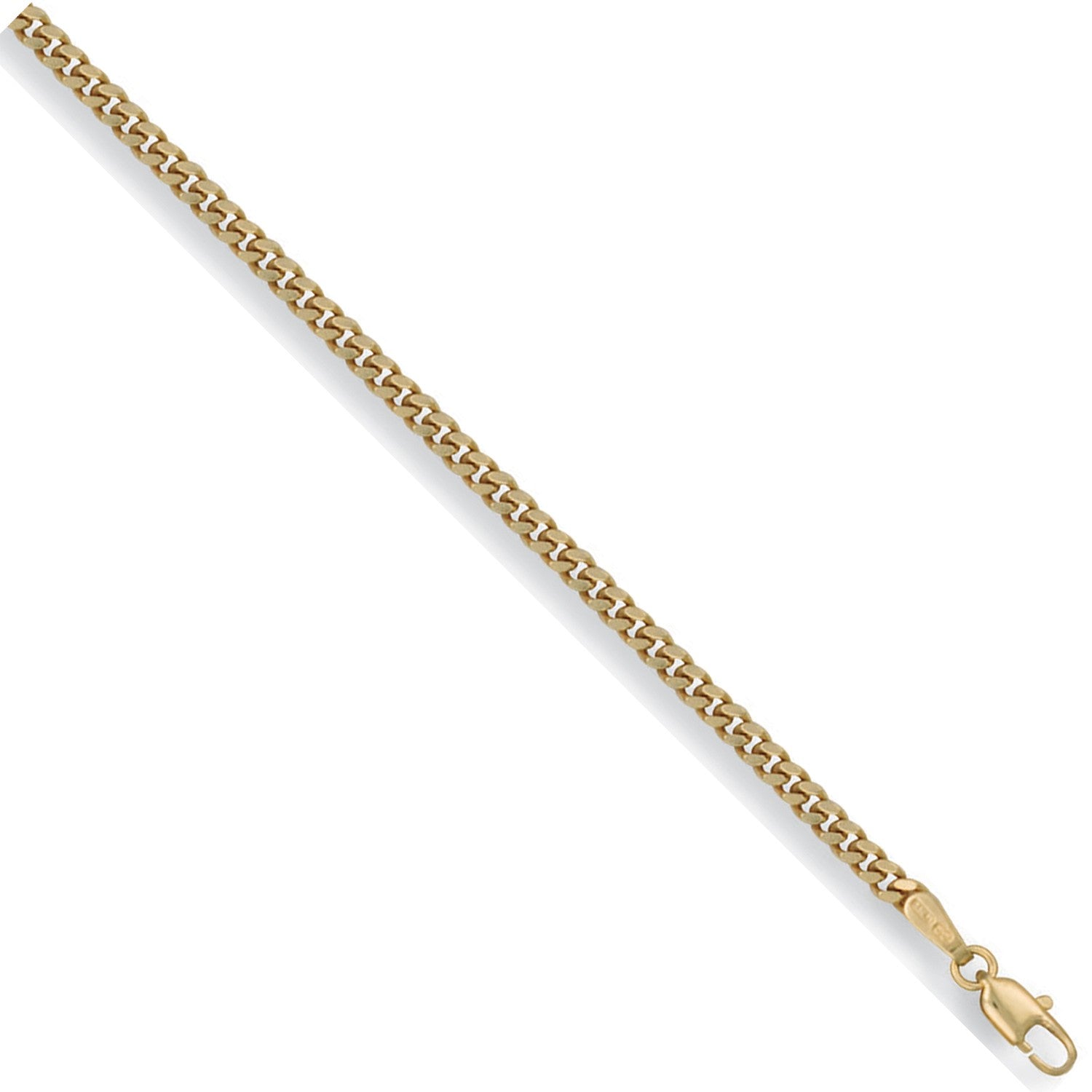 9ct Yellow Gold 3mm Cuban Chain - FJewellery