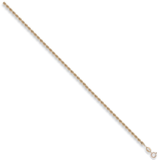 9ct Yellow Gold 3mm Rope Chain - FJewellery