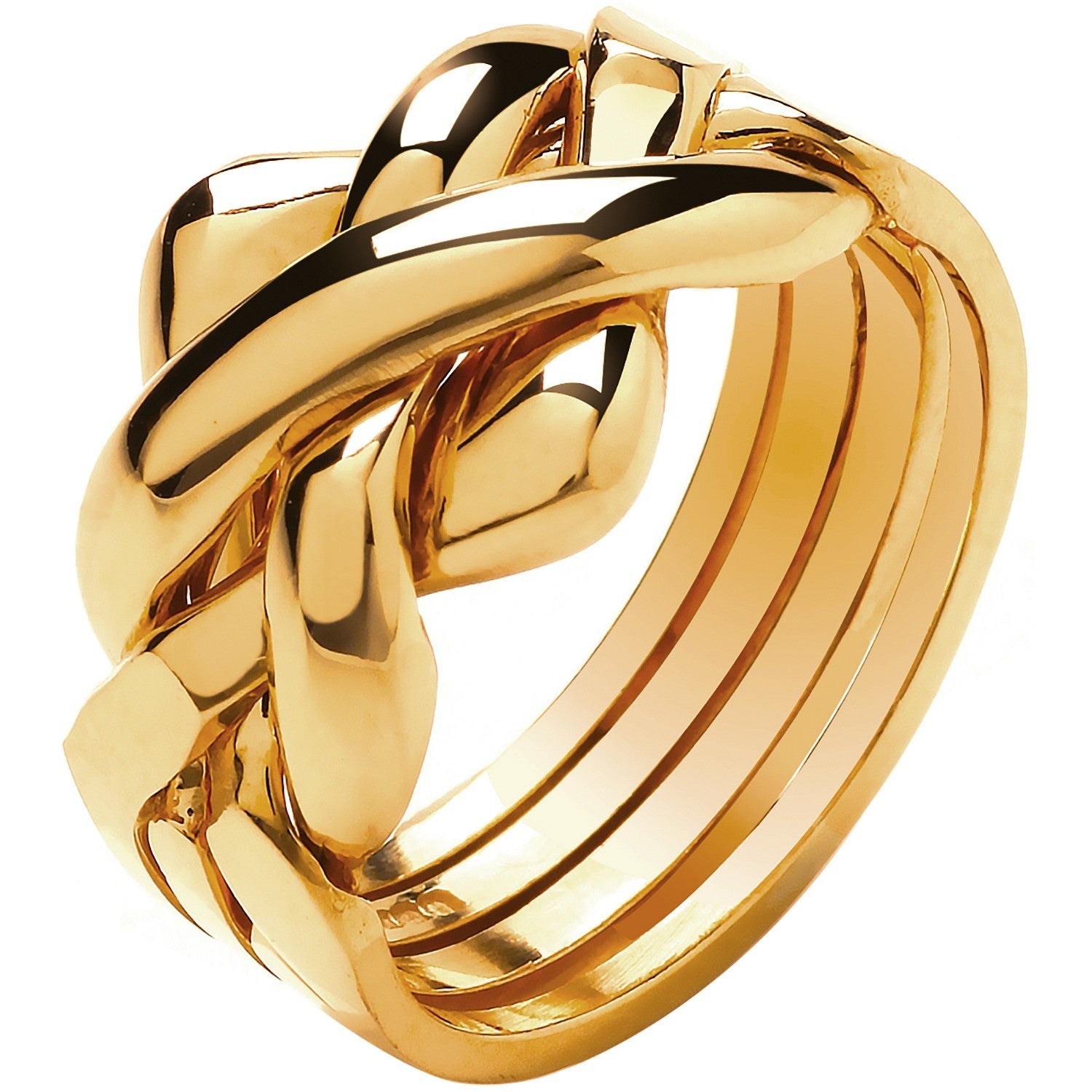 9ct Yellow Gold 4 Piece Puzzle Ring - FJewellery