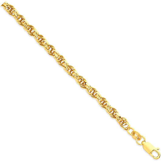 9ct Yellow Gold 4mm Prince Of Wales Chain - FJewellery