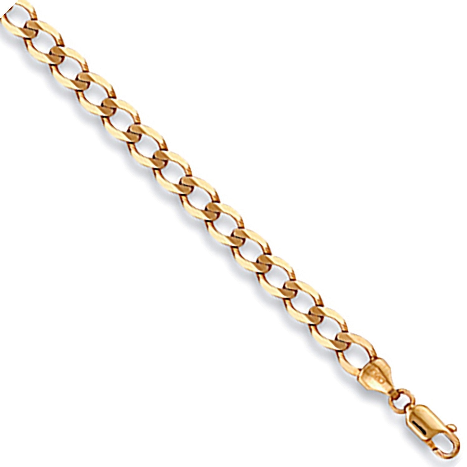 9ct Yellow Gold 5.1mm Curb Chain - FJewellery