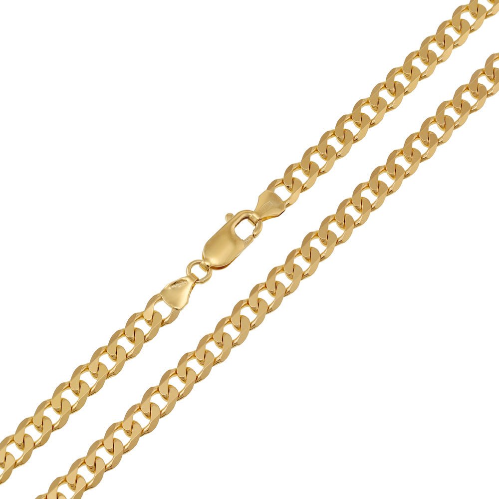 9ct Yellow Gold 5.4mm Curb Chain - FJewellery