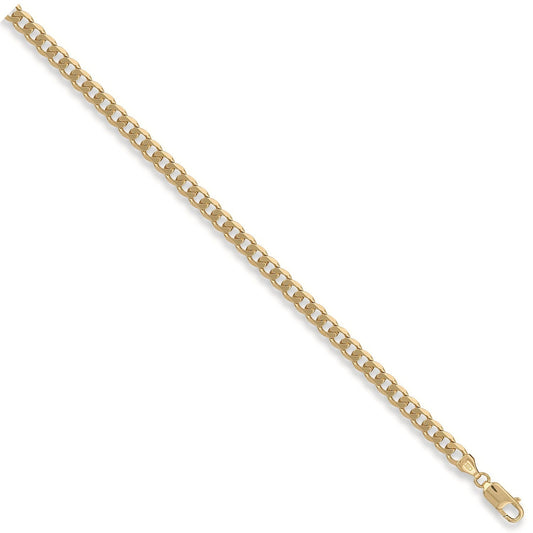 9ct Yellow Gold 5.5mm Classic Curb Bracelet 8" - FJewellery
