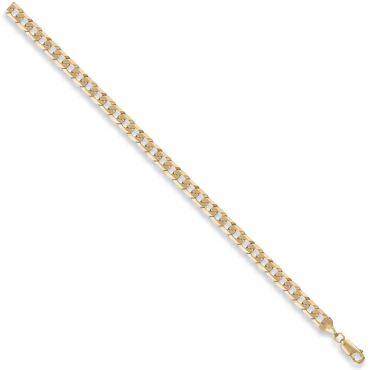 9ct Yellow Gold 5.5mm Classic Curb Chain - FJewellery