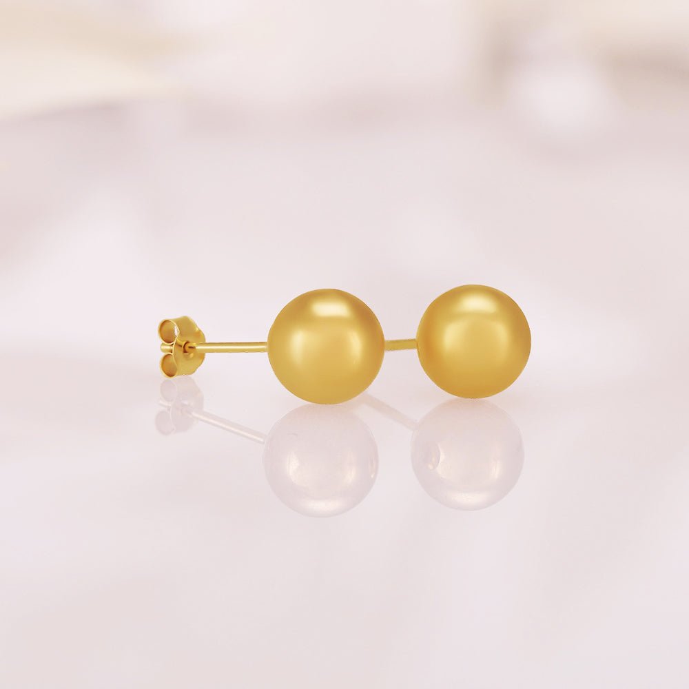 9ct Yellow Gold 7mm Ball Studs - FJewellery