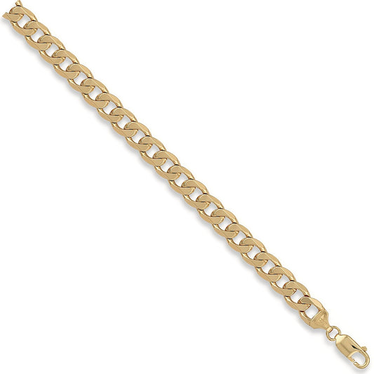 9ct Yellow Gold 9.5mm Curb Chain - FJewellery