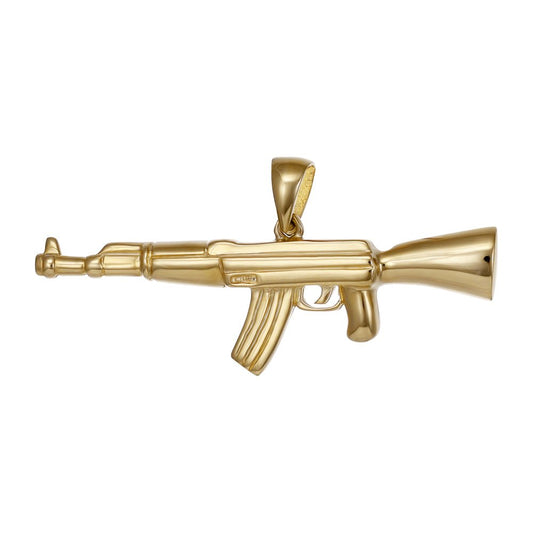 9ct yellow gold AK47 Pendants PD60-9-51-2 - FJewellery