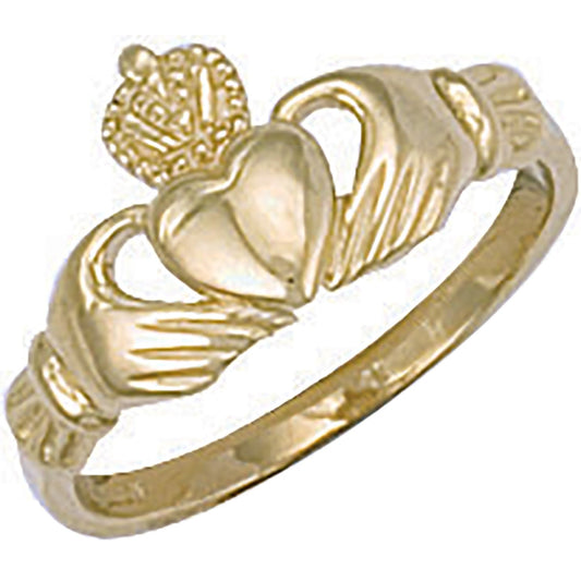 9ct Yellow Gold Baby Claddagh Ring - FJewellery