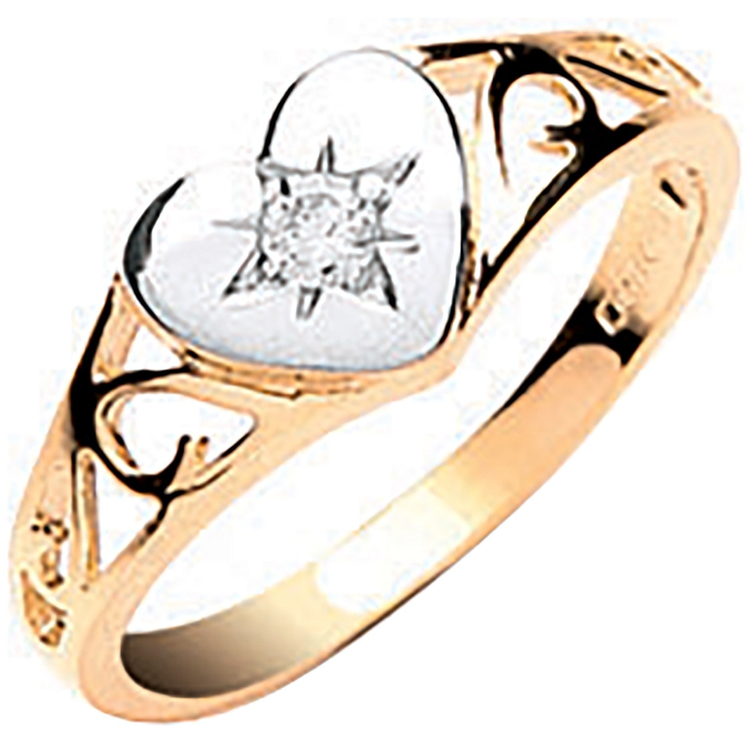 9ct Yellow Gold Kids Signet Ring - Rings from Faith Jewellers UK