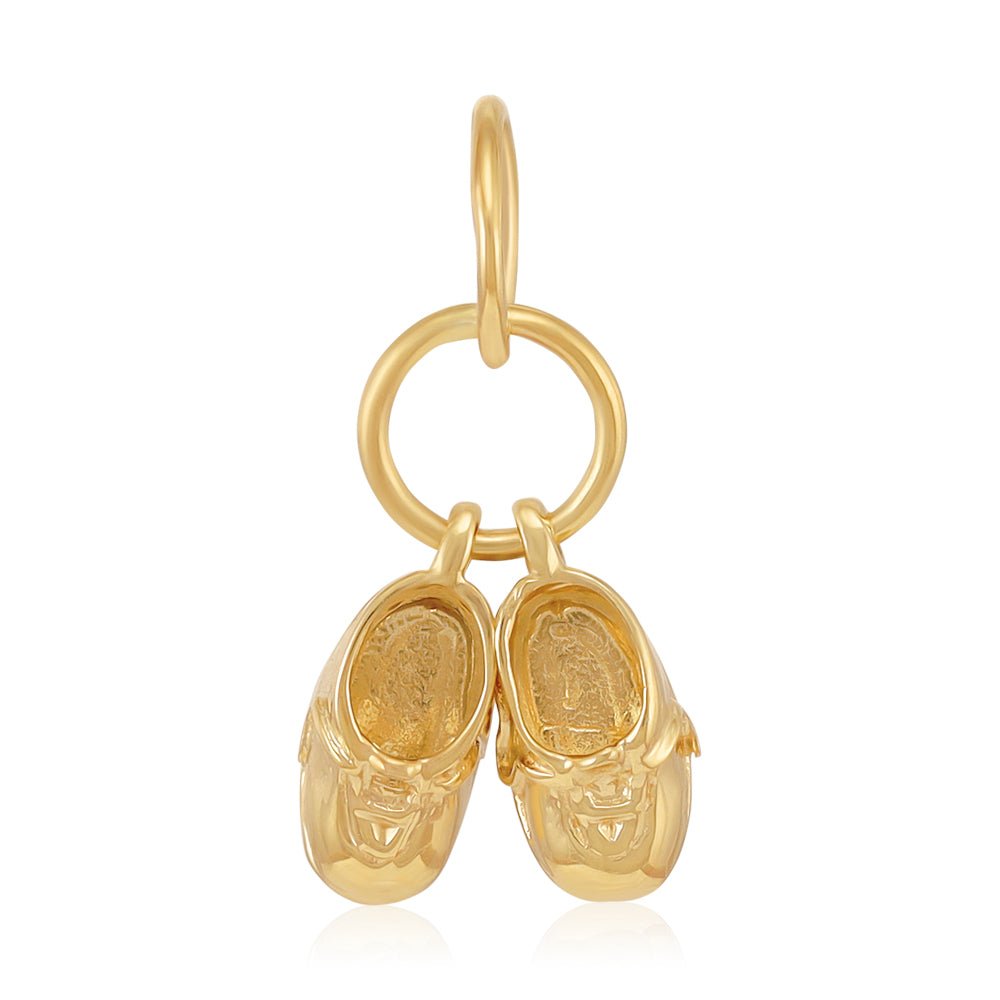 9ct Yellow Gold Baby Shoe Pendant - FJewellery