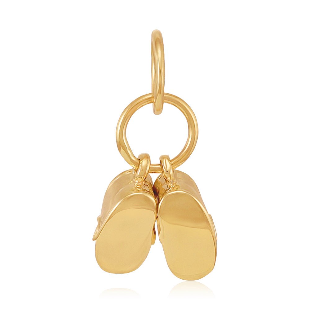 9ct Yellow Gold Baby Shoe Pendant - FJewellery