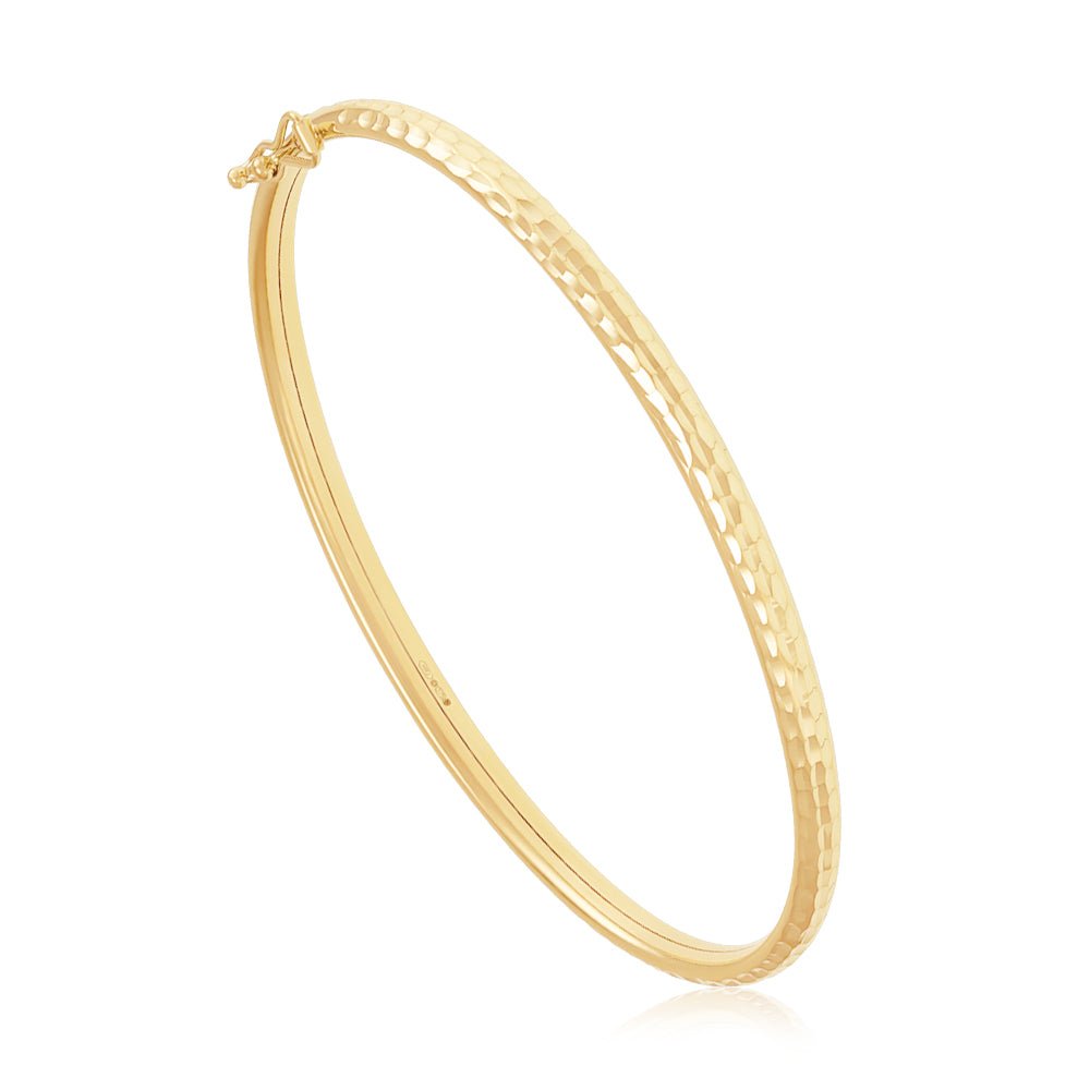 9ct Yellow Gold Bangle 3.6mm - FJewellery