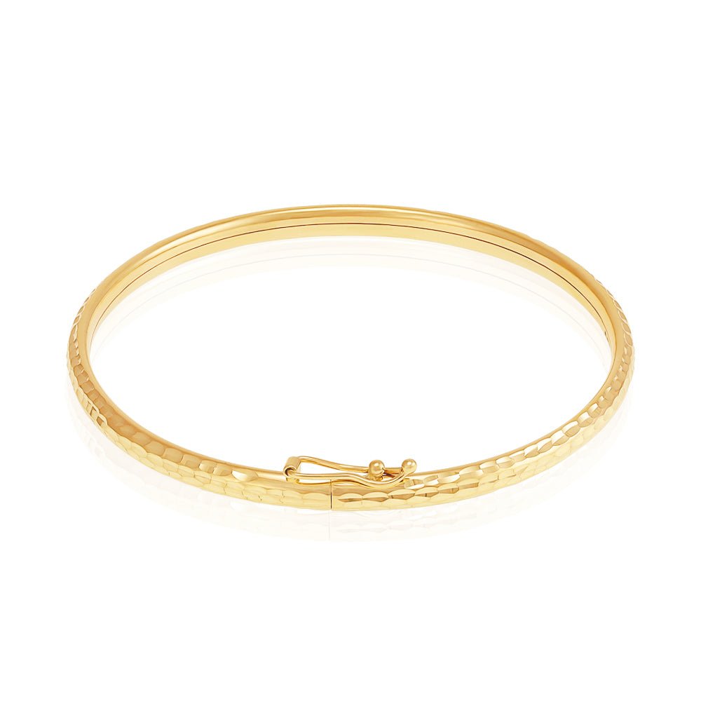 9ct Yellow Gold Bangle 3.6mm - FJewellery