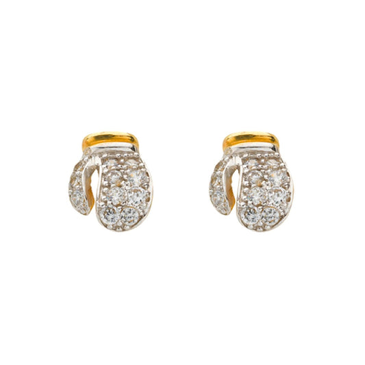 9ct Yellow Gold Boxing Glove Stud Earrings - FJewellery