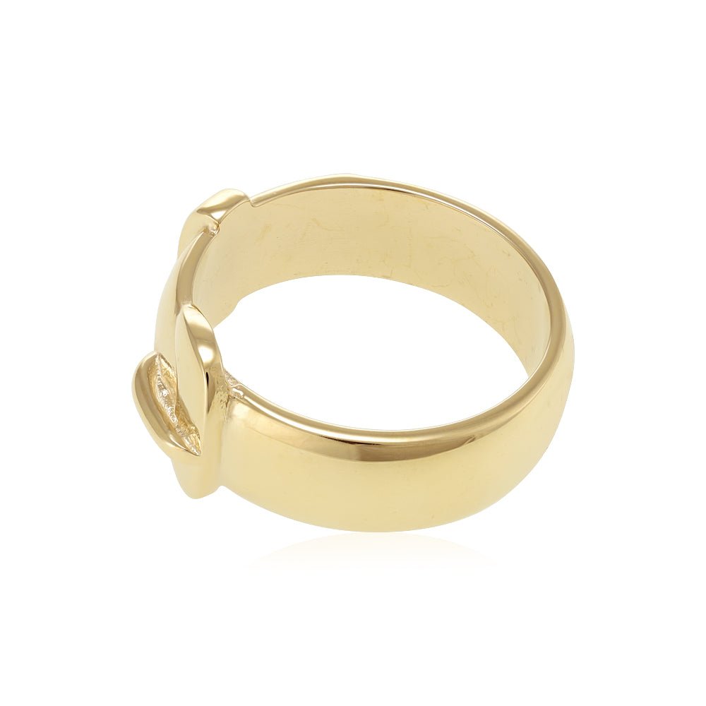 9ct Yellow Gold Buckle Ring 111050 - FJewellery