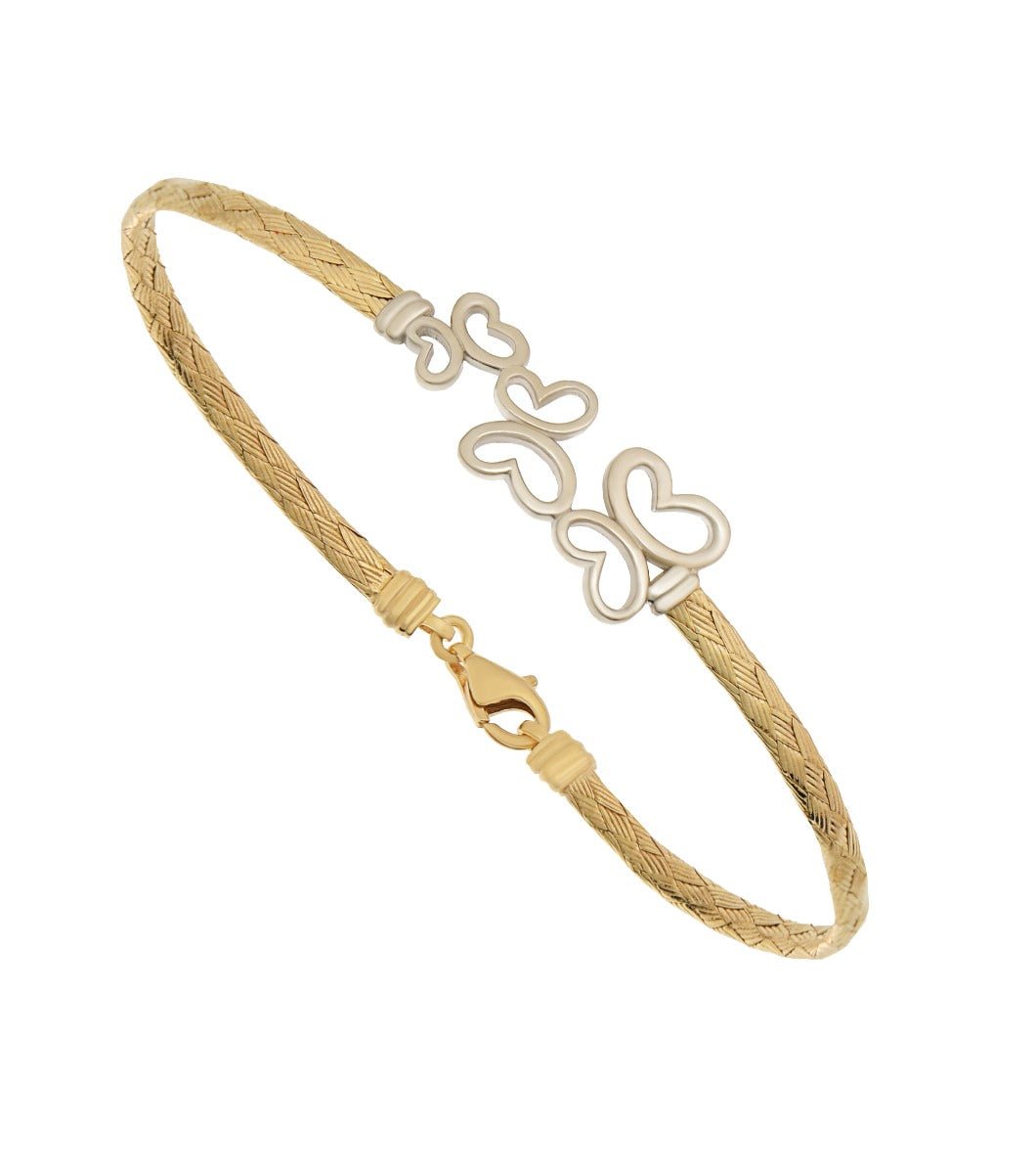 9ct Yellow Gold butterfly bracelet 1820200 - FJewellery