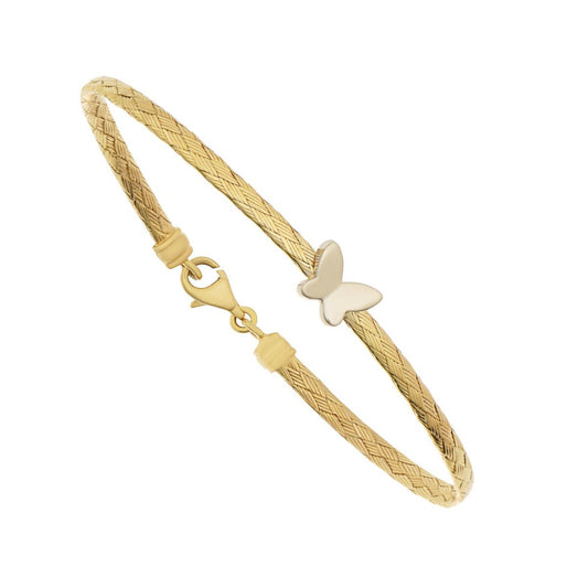 9ct Yellow Gold Butterfly bracelet 2016344 - FJewellery