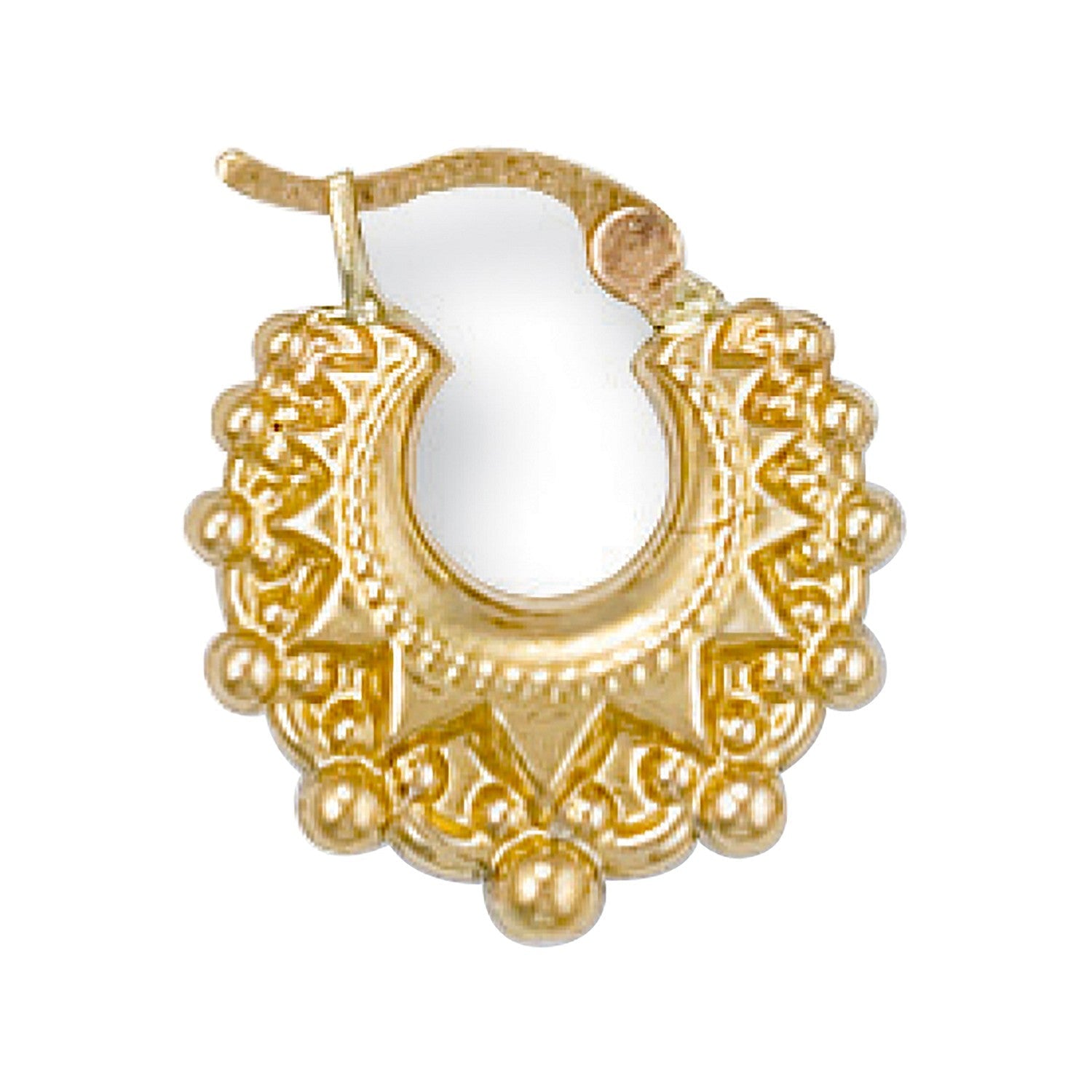 9ct Yellow Gold Creole Earrings 17. X 15.6mm - FJewellery