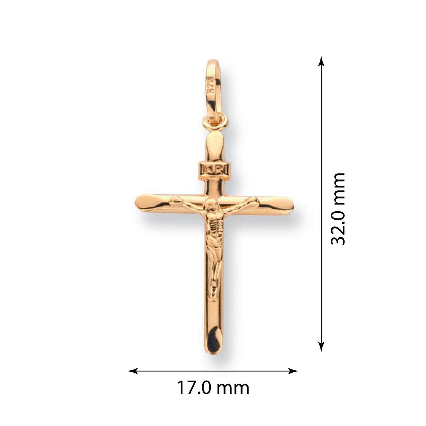 9ct Yellow Gold Crucifix - FJewellery