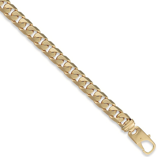 9ct Yellow Gold Curb Bracelet 12mm - FJewellery